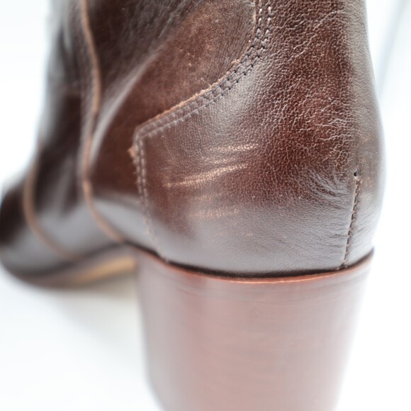 KAANAS Porto Dark Brown Leather Western Boots Women’s Size 10M - Picture 6 of 11